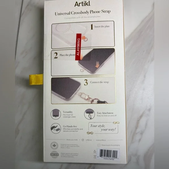 Pink Chain Link Universal Crossbody Phone Strap - Picture 3 of 3